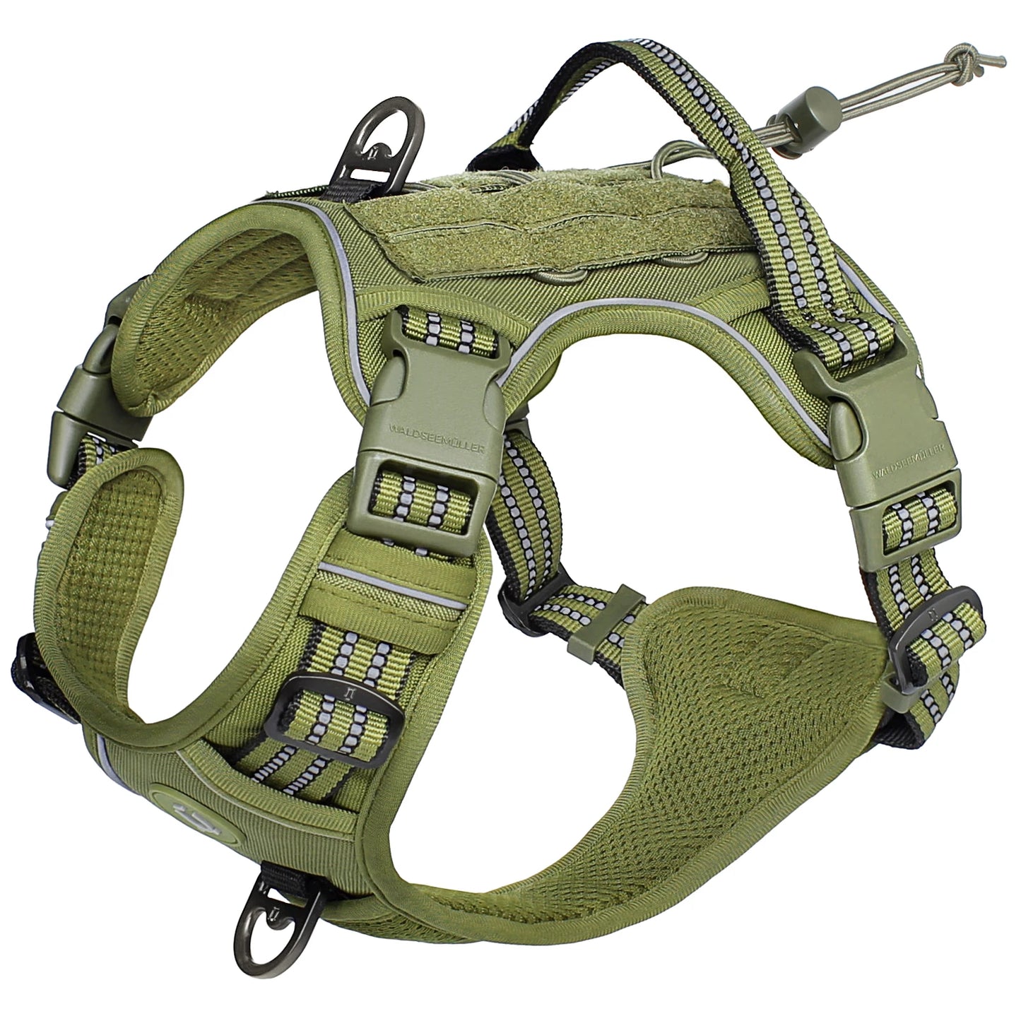Tactical No-Pull Dog Harness | Reflective MOLLE Vest for Large Dogs
