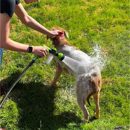 Transform messy bath times into a therapeutic outdoor spa ritual, keeping your pet blissful and your home completely stress-free.