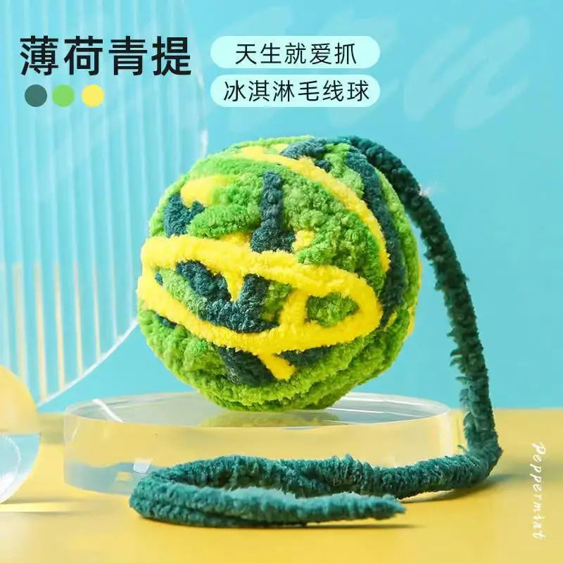 Self-Entertaining Cat Toys - Interactive Chew & Teaser Balls with Bell for Kittens