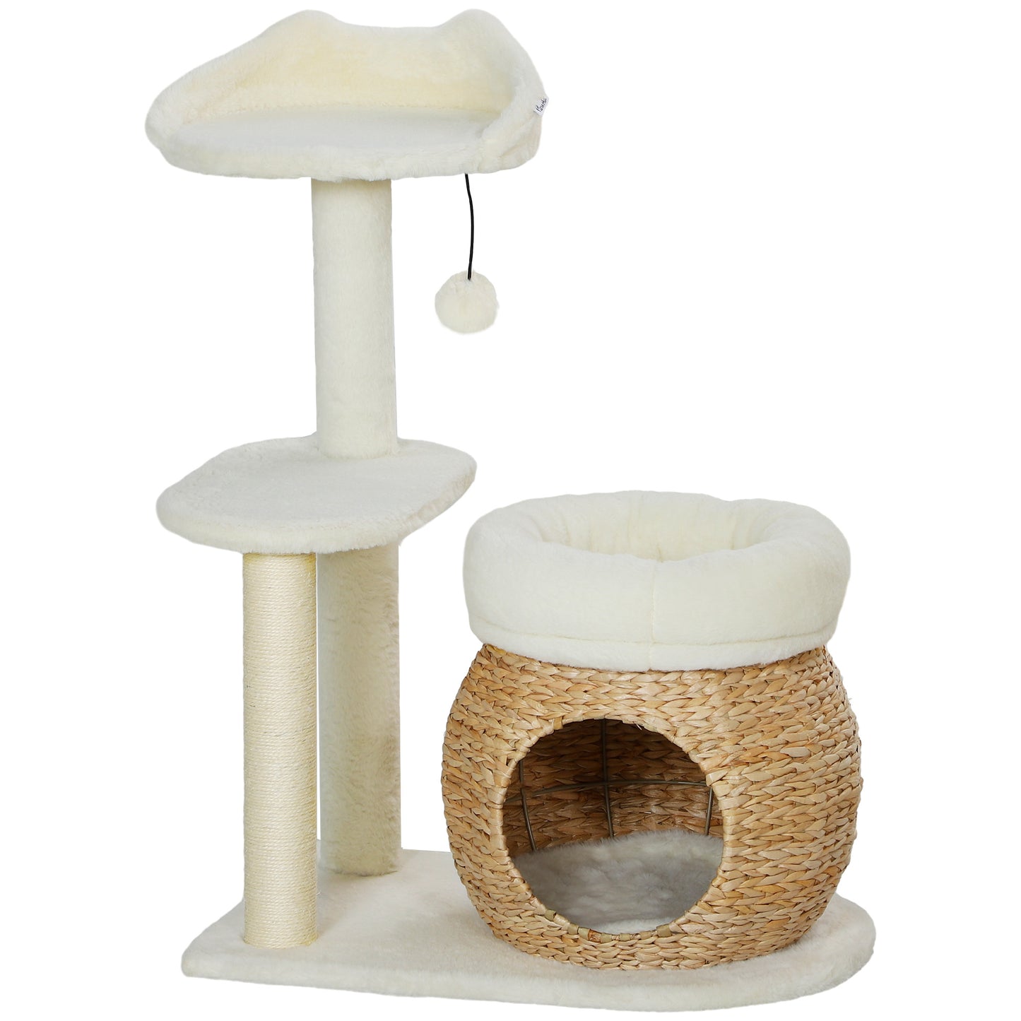 31" Multi-Level Cat Tree with Scratching Posts | Cat Condo & Bed for Indoor Cats