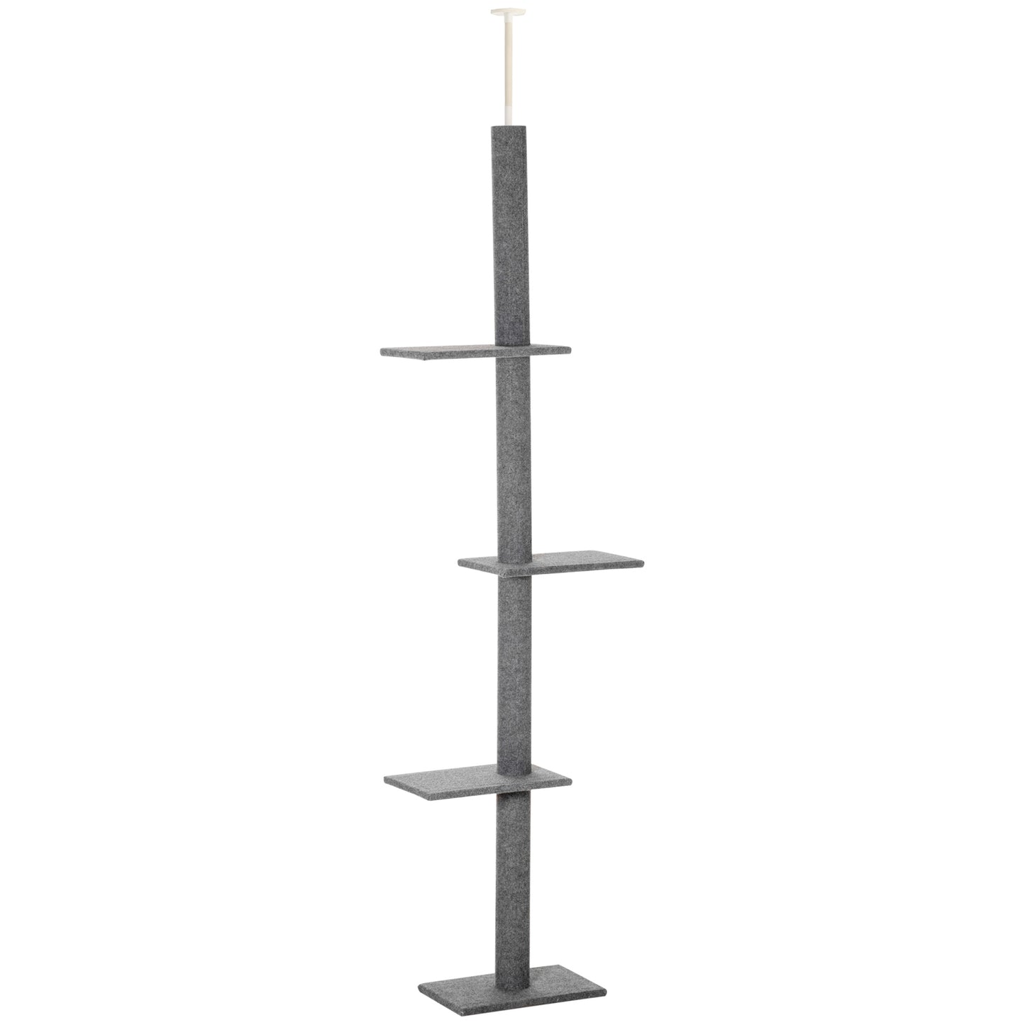 8.5ft Adjustable Floor-to-Ceiling Cat Tree | 4-Tier Space-Saving Vertical Tower