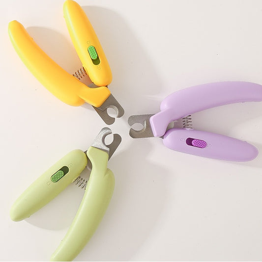 Banana Shaped Pet Nail Clippers | Ergonomic Grip & Sharp Safety Trimmer
