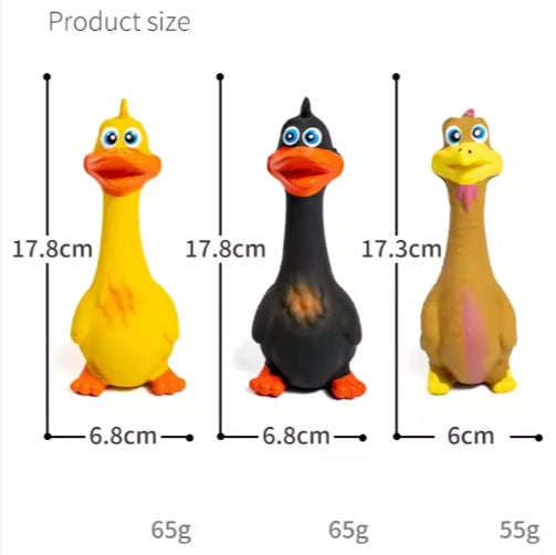 Latex Squeaky Duck Dog Toy | Cute Interactive Chew for Puppies