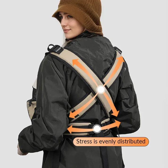 Keep your companion closest to your heart and free your hands—experience unshakeable, orthopedic comfort on every urban adventure.