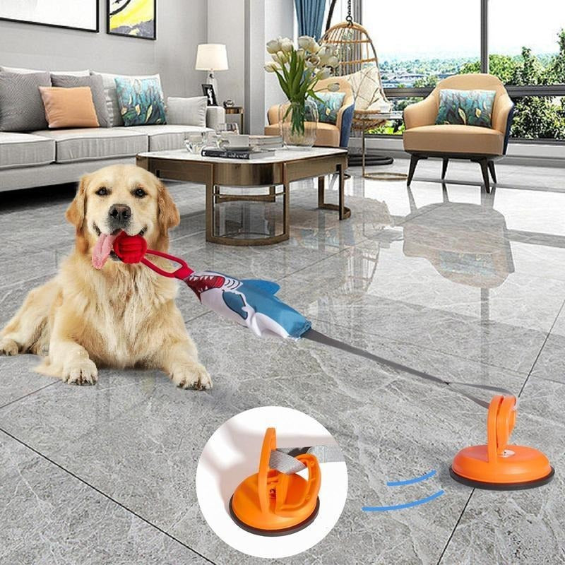 Prokel Shark Suction Cup Dog Toy | Self-Playing Tug of War Rope