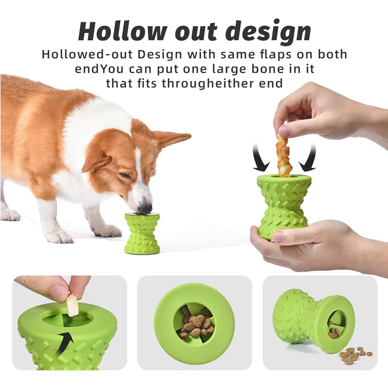 Natural Rubber Dog Chew Toy | Tough Durable Bone for Large Breeds