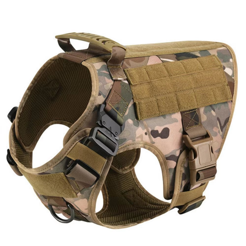 Camouflage Dog Harness & Leash Set | Luxury Nylon Walking Gear