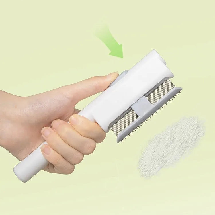 Self-Cleaning Slicker Brush | One-Click Knot Remover & Deshedding Tool