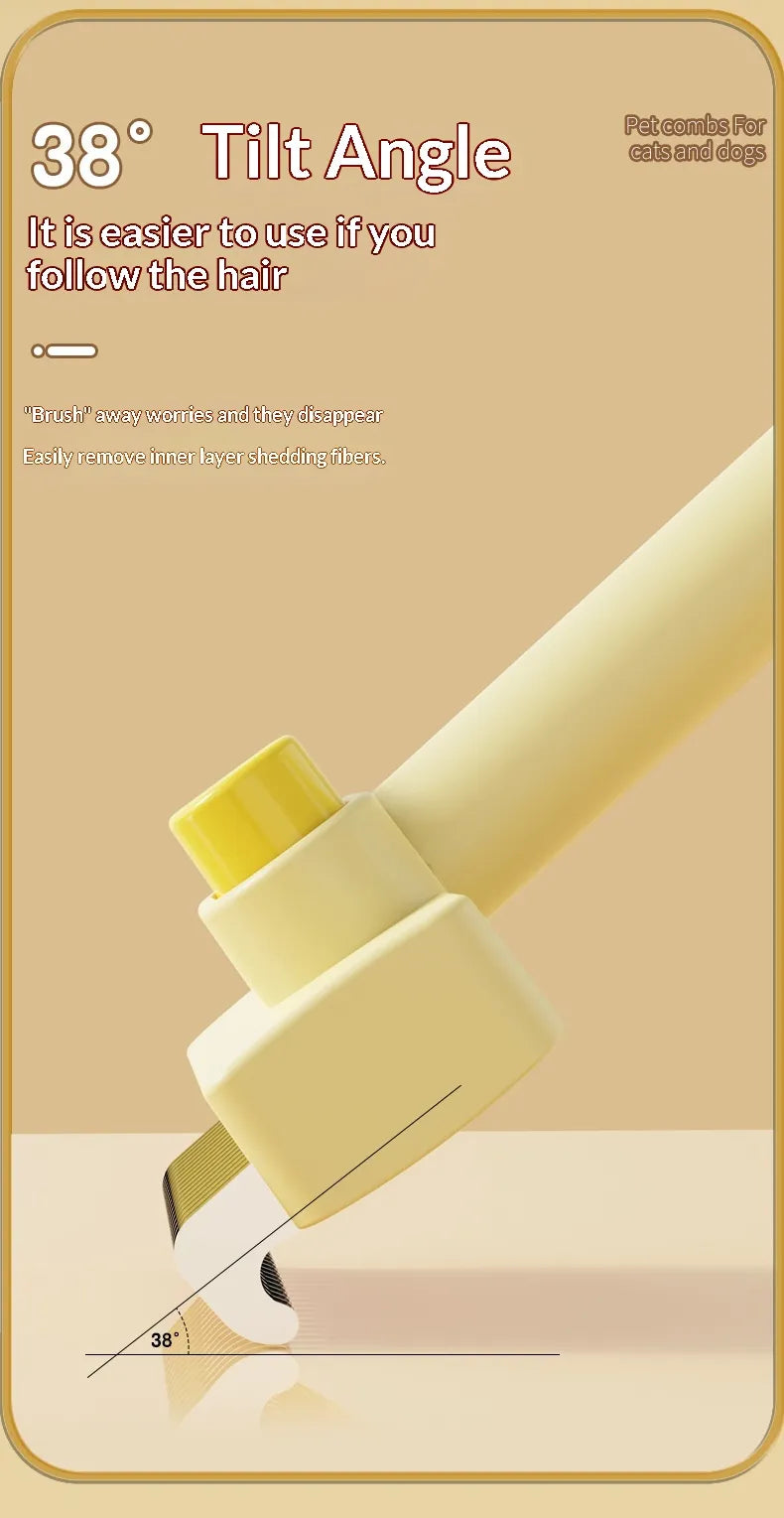 Pet Dematting Rake & Comb | Undercoat Deshedding Tool for Dogs & Cats