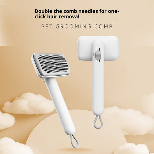Personality Self-Cleaning Slicker Brush | Pain-Free Pet Grooming Comb