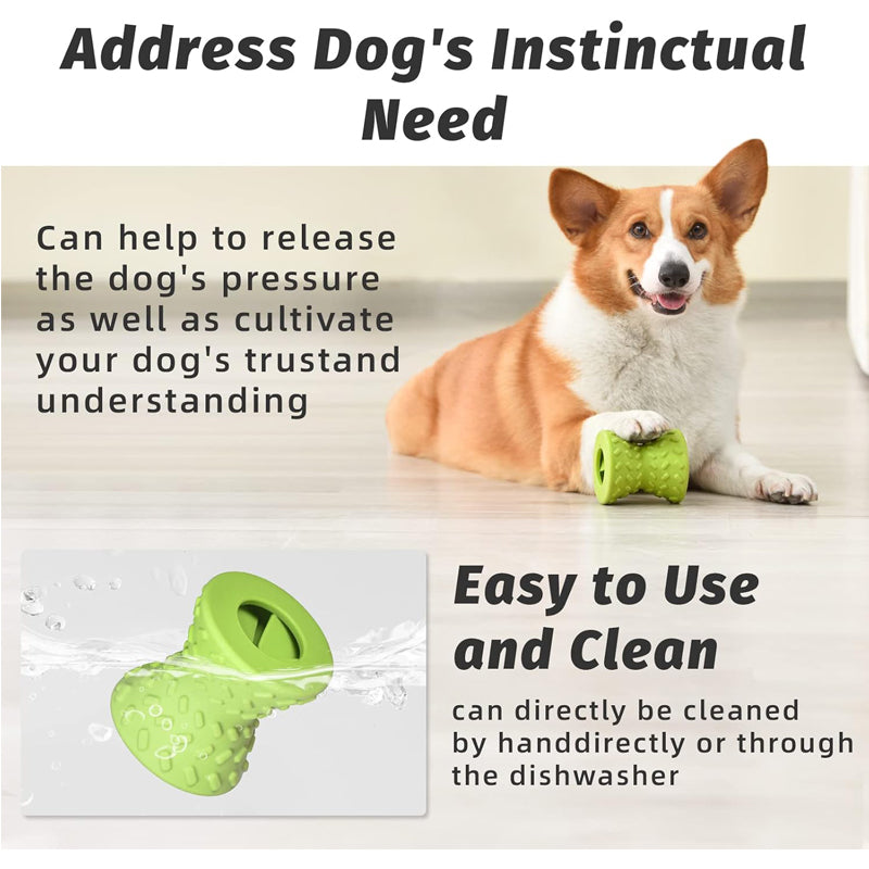 Natural Rubber Dog Chew Toy | Tough Durable Bone for Large Breeds