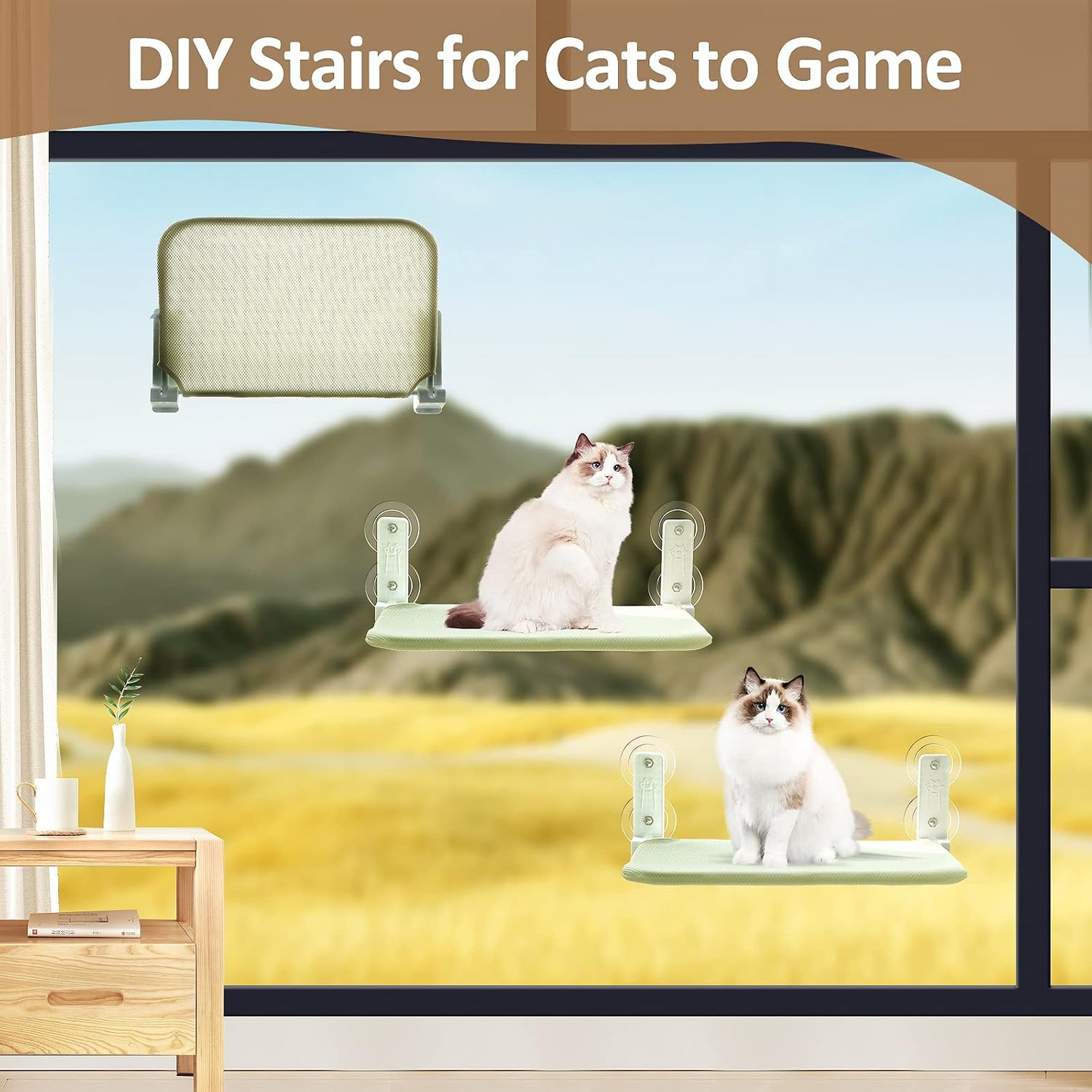 Elevate your cat’s daily routine into a luxurious, sky-high lounge—gently cradling them in refreshing comfort while opening up a vibrant, sunlit world of endless outdoor discovery.
