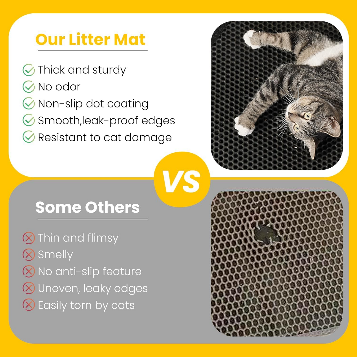 End the daily nightmare of stepping on crunchy litter with bare feet—reclaim your spotless, odor-free hardwood floors and carpets with an effortless trapping mat that cleans itself in seconds.