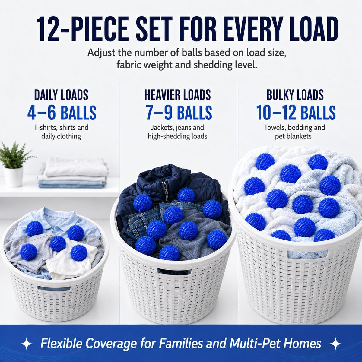 Stop pulling “clean” clothes out of the wash only to find them still coated in pet fur. Toss these in, run your normal cycle, and enjoy fur-free laundry without spending half your morning with a sticky lint roller!