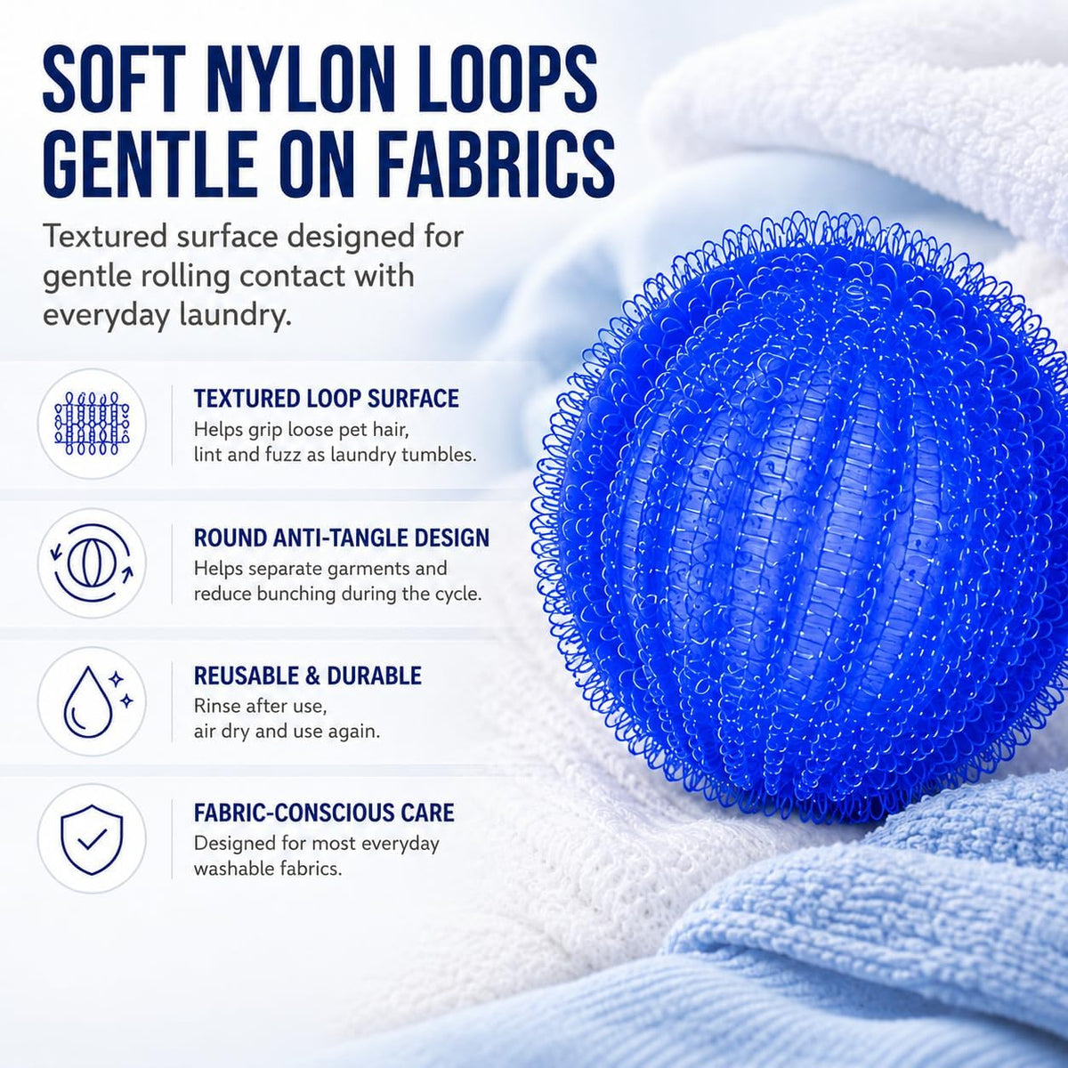 Stop pulling “clean” clothes out of the wash only to find them still coated in pet fur. Toss these in, run your normal cycle, and enjoy fur-free laundry without spending half your morning with a sticky lint roller!