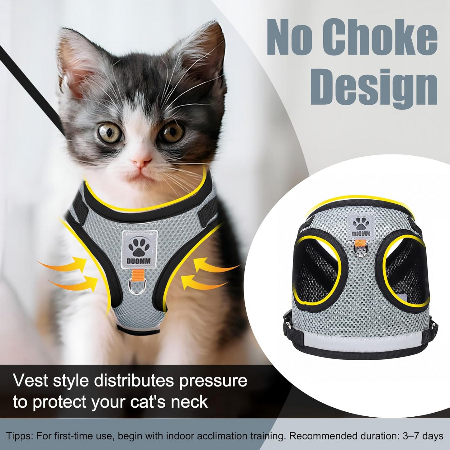 Turn backyard anxiety into boundless, safe exploration. An ultra-breathable, escape-proof sanctuary that embraces your cat in total comfort while giving you unwavering control during every adventure.