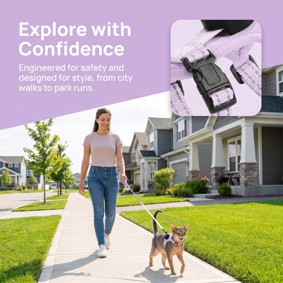 Empower your feline's natural curiosity with unwavering dual-layer safety, ensuring every outdoor exploration feels entirely secure and featherlight.