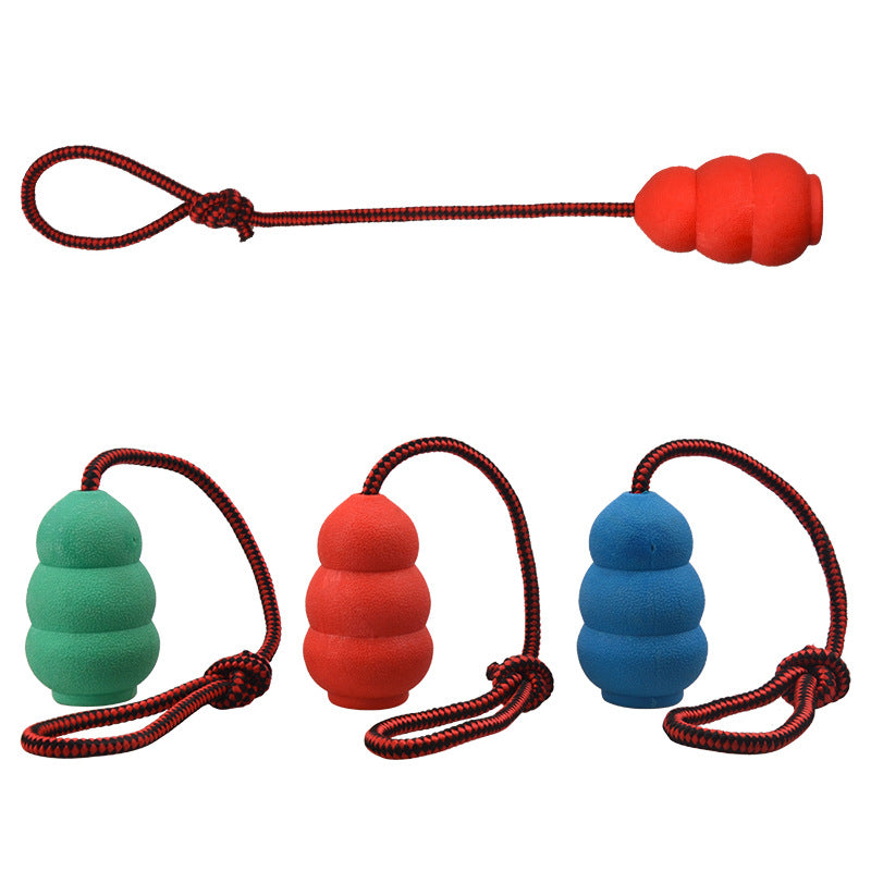 Natural Rubber Rope Toy | Durable Tug & Fetch Ball for Dogs