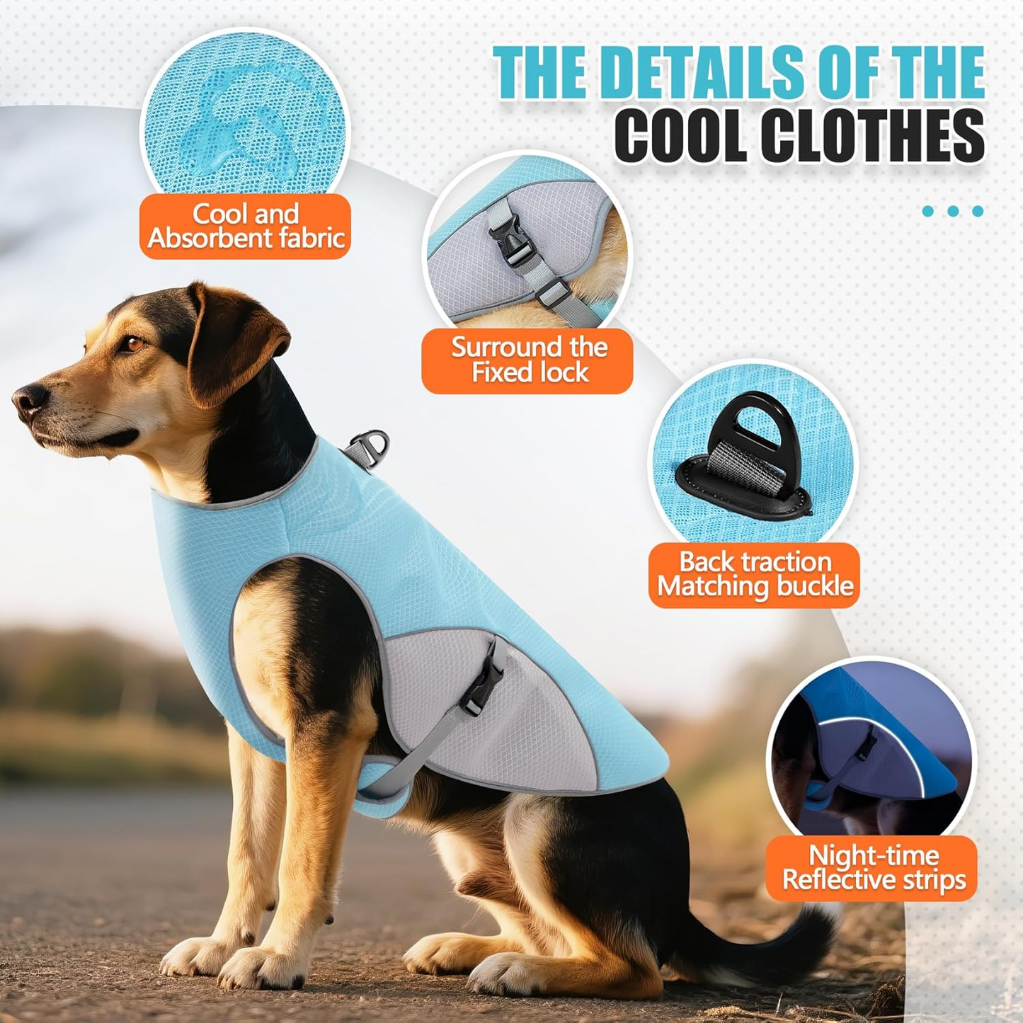 Shield your dog from the blistering summer sun with a featherlight cooling armor, transforming scorching walks into a refreshing backyard breeze.
