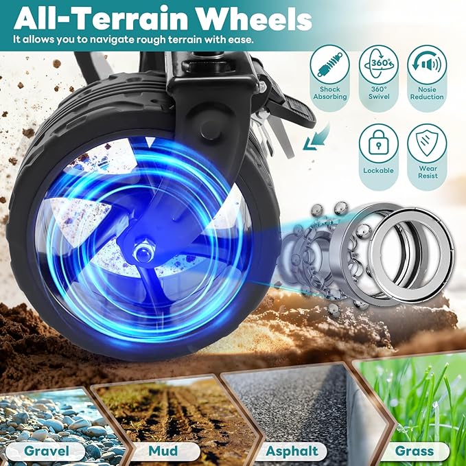 440-lb Heavy-Duty Foldable Utility Wagon | All-Terrain Beach & Garden Cart