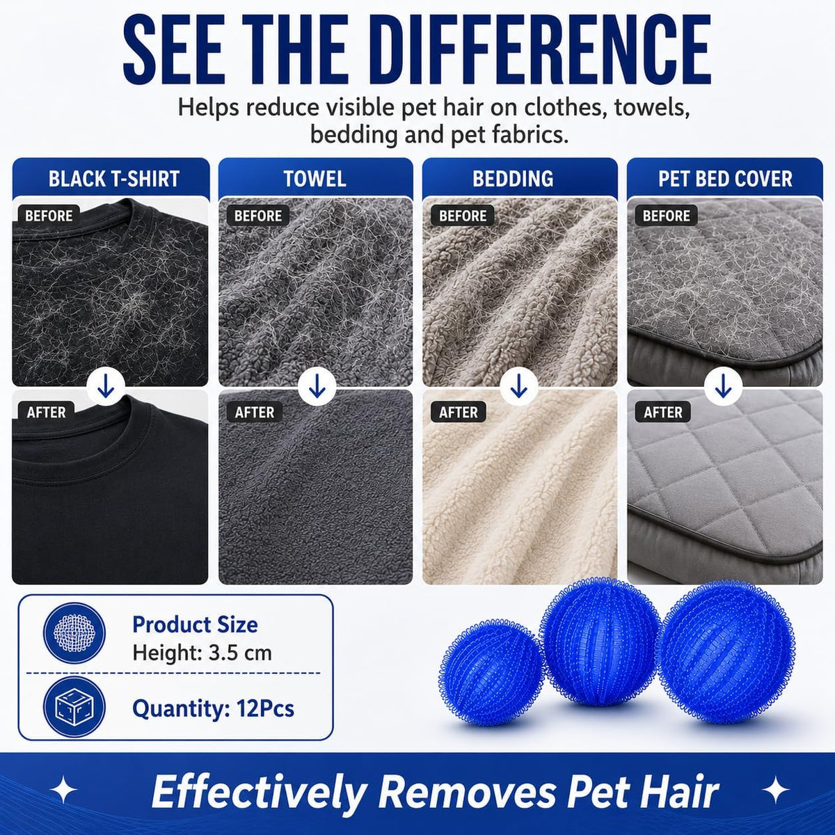 Stop pulling “clean” clothes out of the wash only to find them still coated in pet fur. Toss these in, run your normal cycle, and enjoy fur-free laundry without spending half your morning with a sticky lint roller!