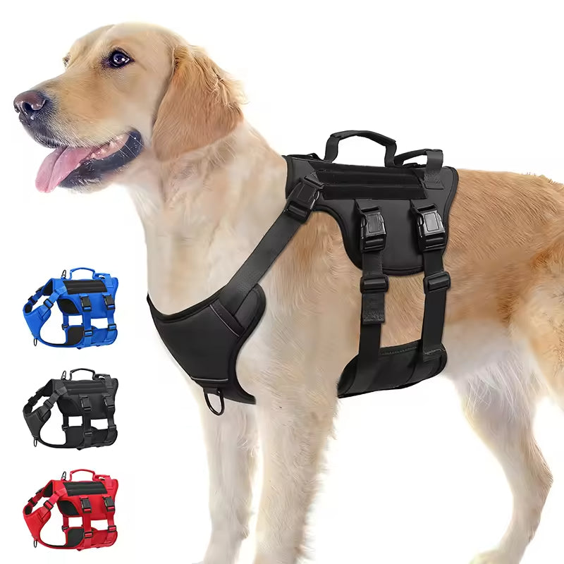 Tactical Dog Harness with Dual Handles | No-Pull Service Vest for Large Dogs