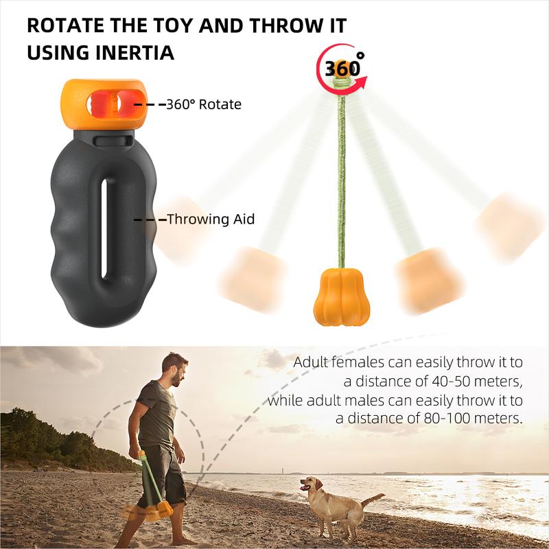 Prokel Pumpkin Rope Toy | Thickened Rubber Tug for Aggressive
