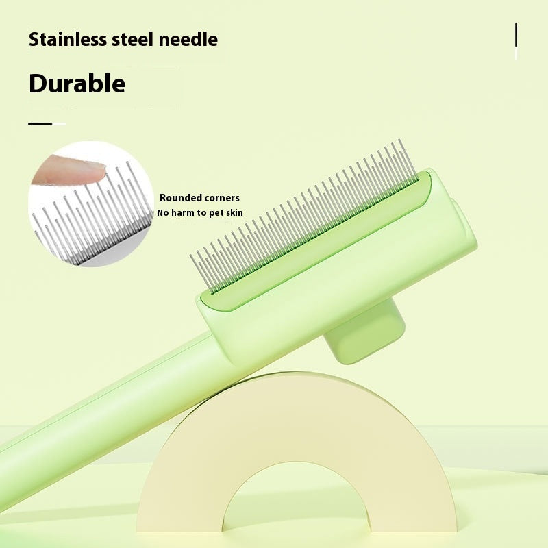 Self-Cleaning Slicker Brush | One-Click Knot Remover & Deshedding Tool