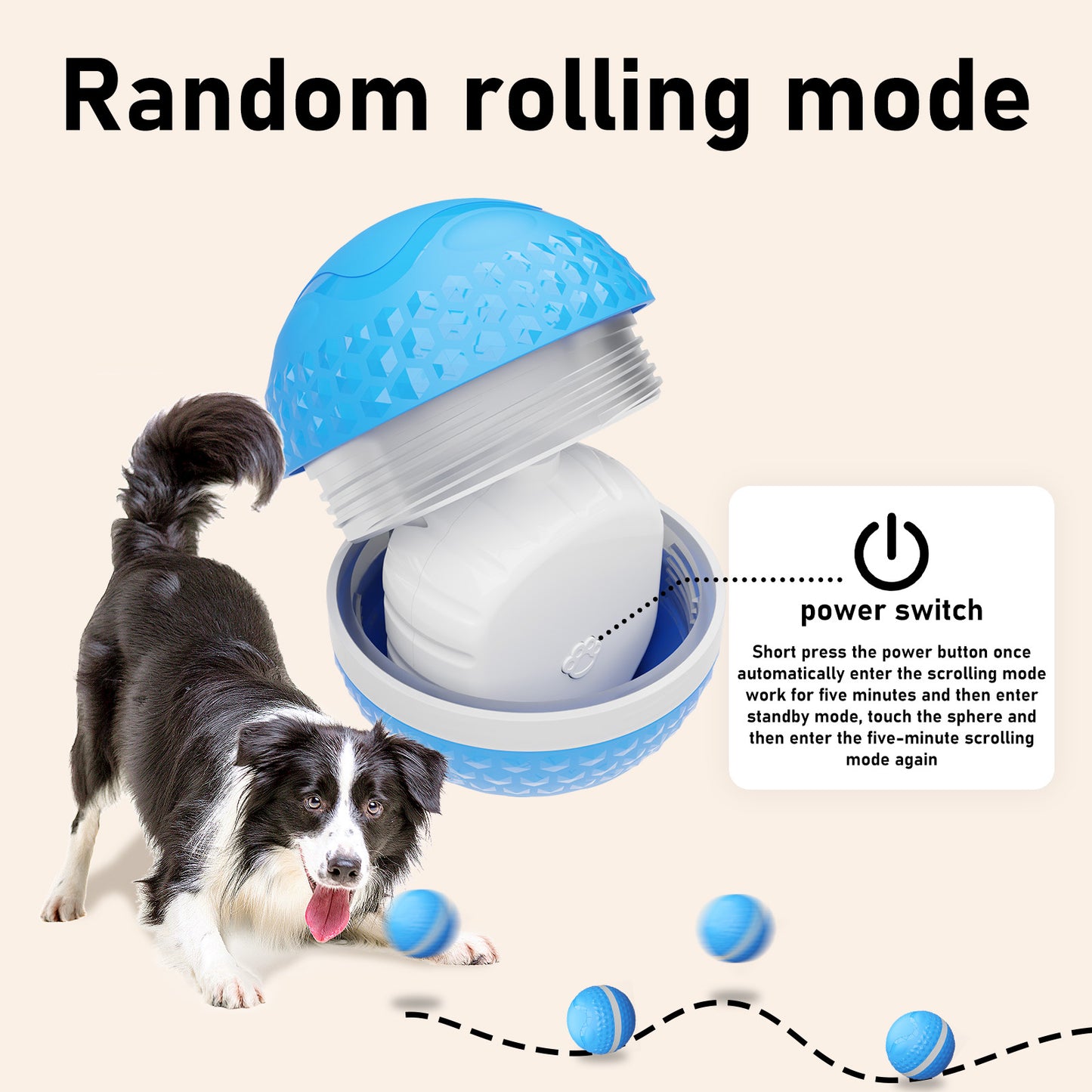 Smart Automatic Dog Ball | Motion Activated LED Toy for Large Dogs