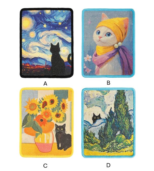 Artistic Wall-Mounted Cat Scratcher: Space-Saving Vertical Scraper for Apartments & Furniture Protection