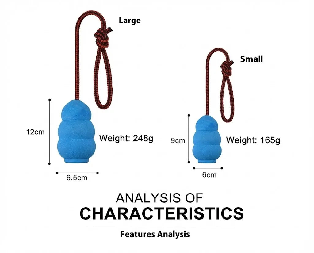 Natural Rubber Rope Toy | Durable Tug & Fetch Ball for Dogs