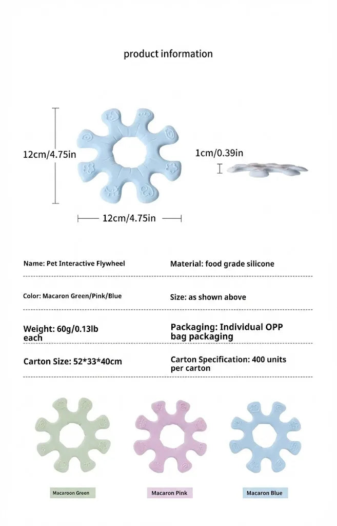 Interactive Flywheel Dog Frisbee | Durable Fetch Toy for Bonding