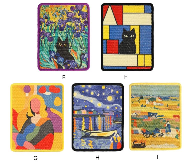 Artistic Wall-Mounted Cat Scratcher: Space-Saving Vertical Scraper for Apartments & Furniture Protection