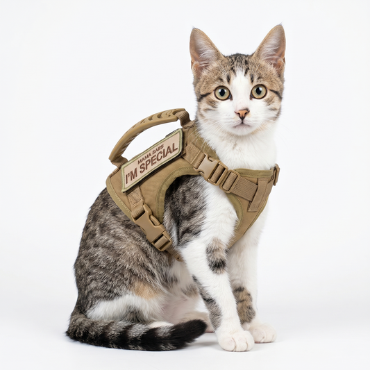 Empower your feline’s inner explorer with absolute peace of mind. A rugged, K9-inspired tactical sanctuary that keeps your "escape artist" safe, secure, and comfortably in your control during any outdoor adventure.