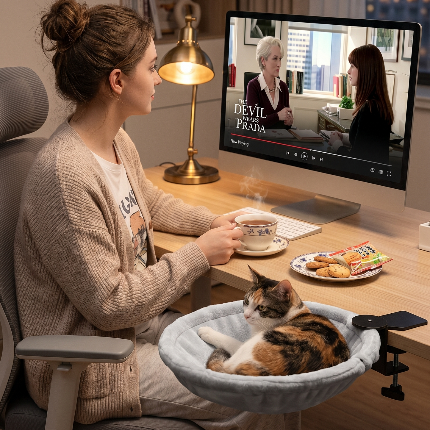 Co-Working in Cloud-Nine Comfort: Why Your Feline Assistant Needs a Floating Executive Suite.
