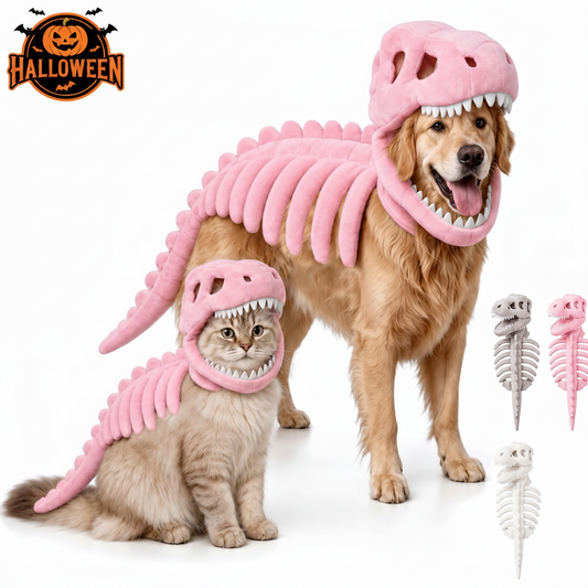 Turn off the lights and unleash a glowing prehistoric legend—giving your small-to-medium pet a show-stopping, ultra-comfortable Halloween look that creates unforgettable memories.