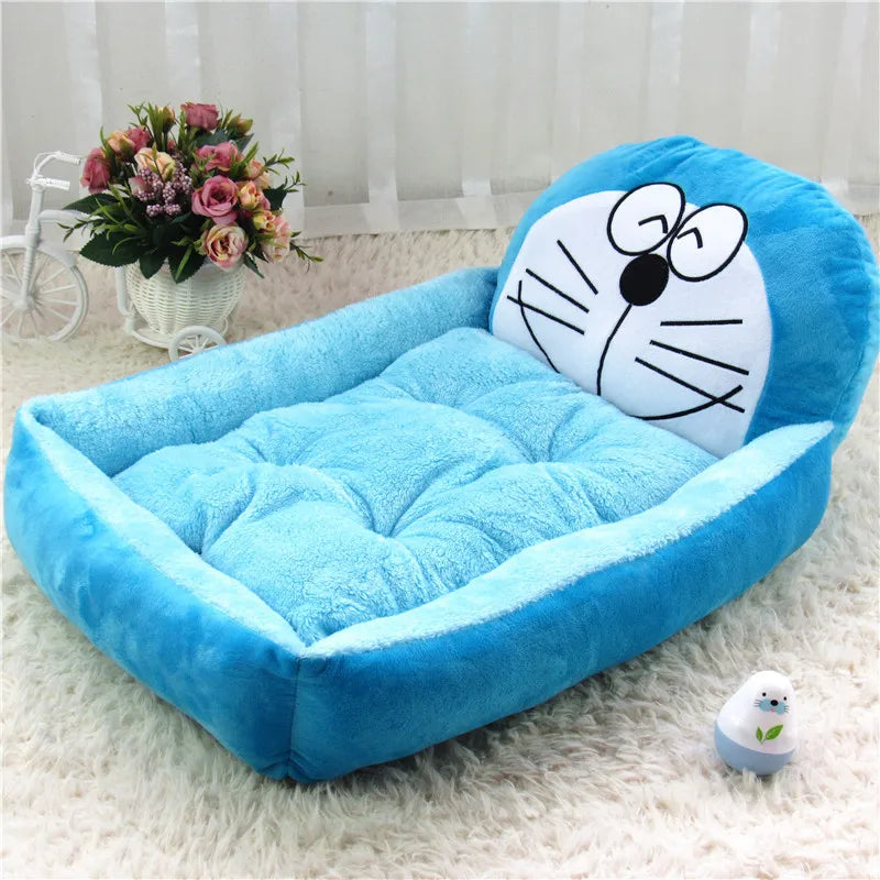 Cartoon Corgi Pet Sofa Bed | Soft Plush Dog Mat with Removable Cover (S-XL)