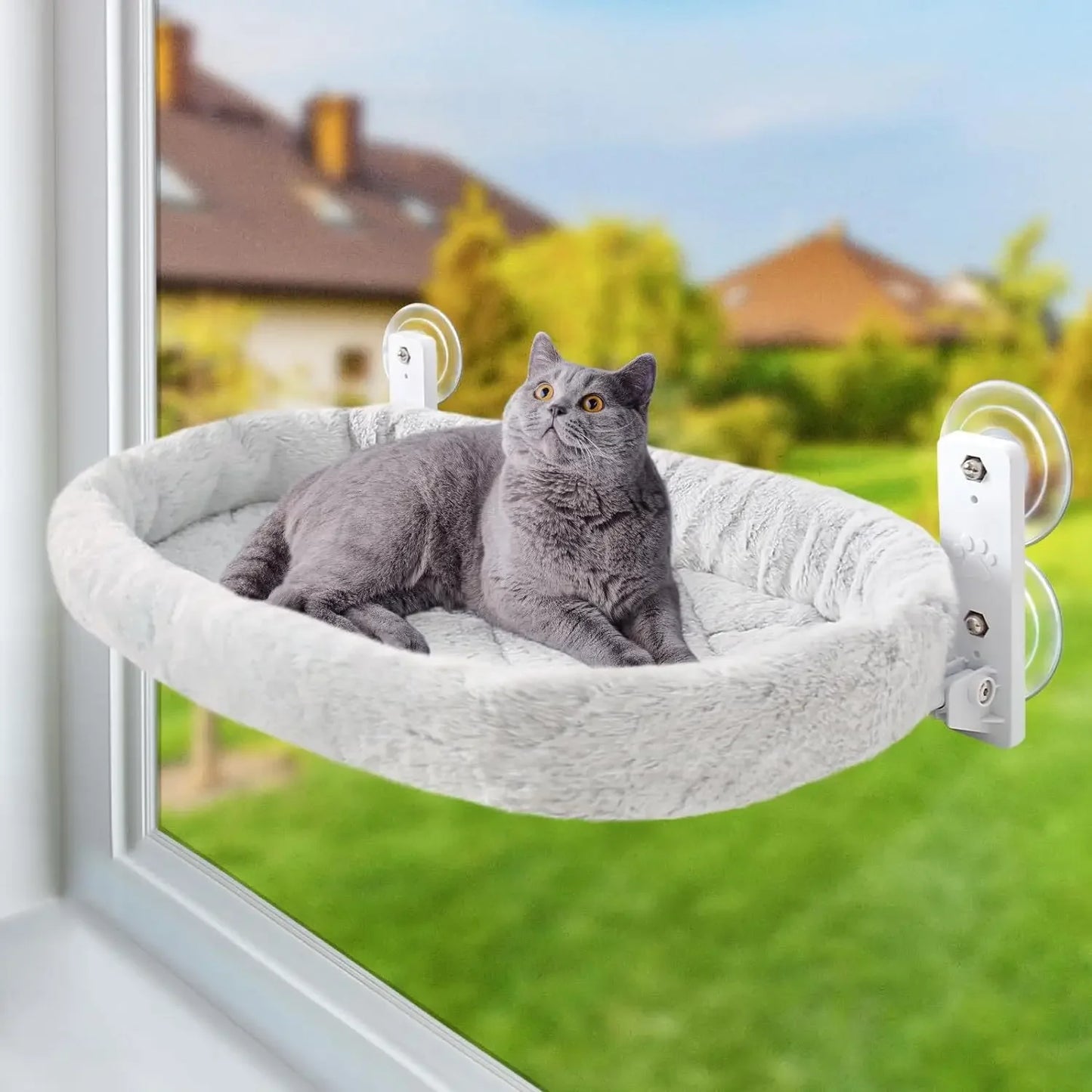 Winter Cat Window Hammock | 40lb Capacity Suction Cup Perch