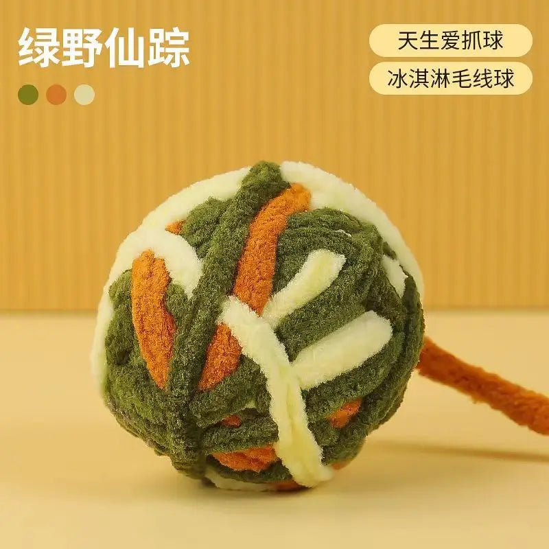 Self-Entertaining Cat Toys - Interactive Chew & Teaser Balls with Bell for Kittens