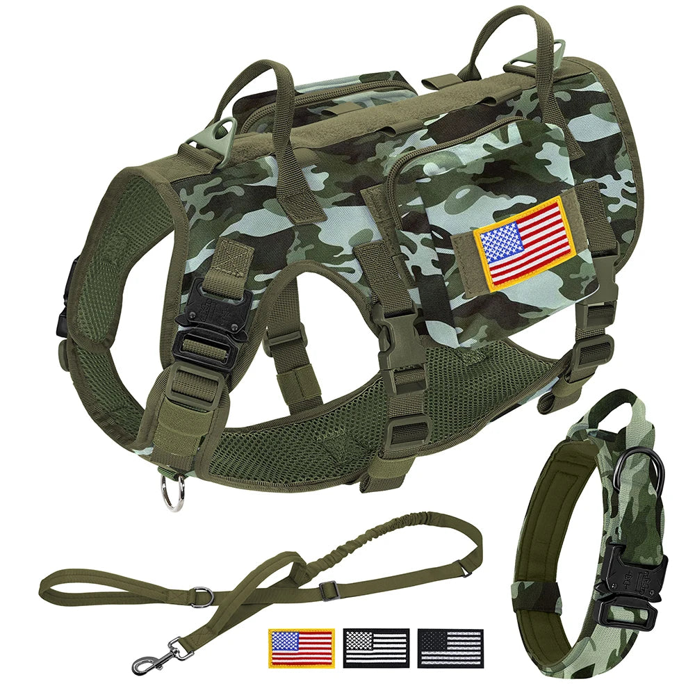 Unleash their inner guardian and conquer the wild together. A heavy-duty, 5-piece military-grade tactical setup built for ultimate control, unwavering trust, and the rugged modern lifestyle.