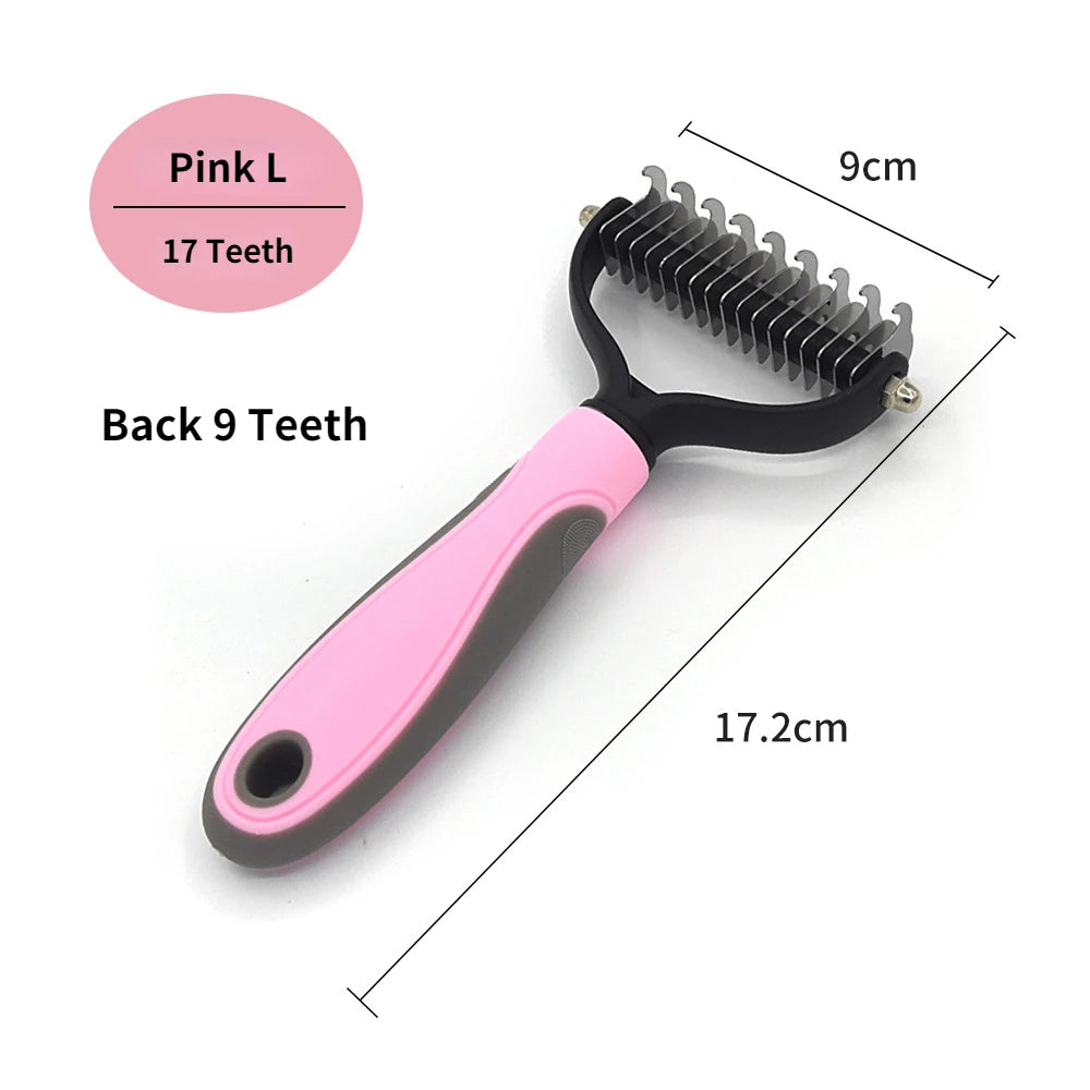 2-in-1 Pet Deshedding Brush | Professional Undercoat Rake