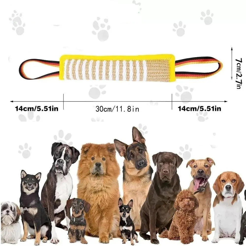 Interactive Dog & Cat Chew Toy - Bite-Resistant Tug Pillow with Rope Handles