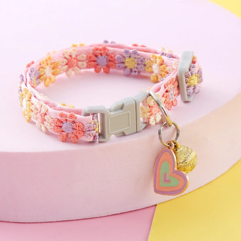 Colorful Dog & Cat Collar with Bell