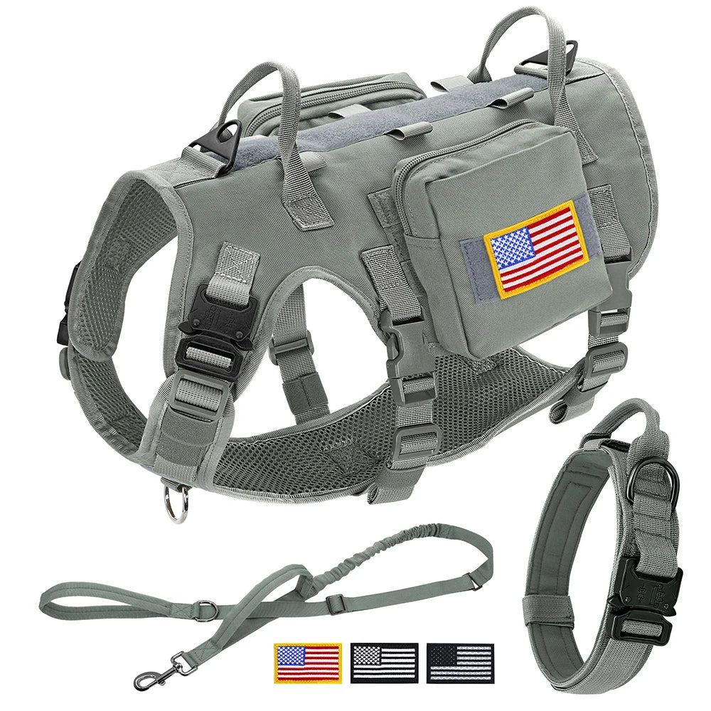 Unleash their inner guardian and conquer the wild together. A heavy-duty, 5-piece military-grade tactical setup built for ultimate control, unwavering trust, and the rugged modern lifestyle.