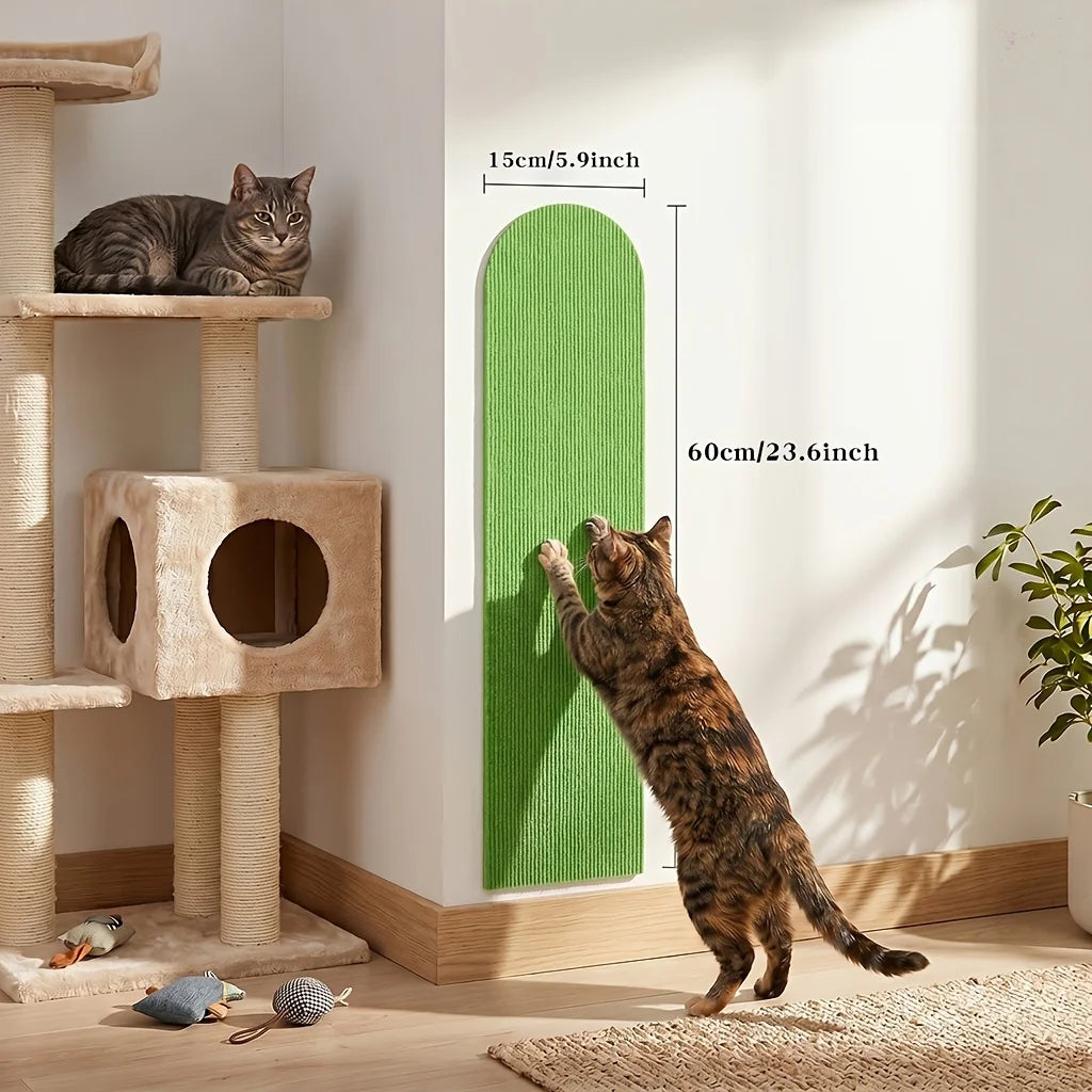 Stop sofa shredding without covering your home in ugly plastic wrap. Give your cat a full-body vertical stretch that actually complements your decor.