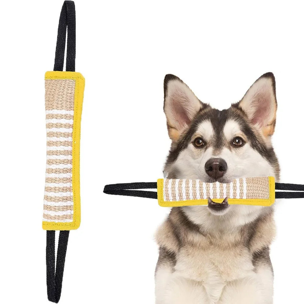 Interactive Dog & Cat Chew Toy - Bite-Resistant Tug Pillow with Rope Handles