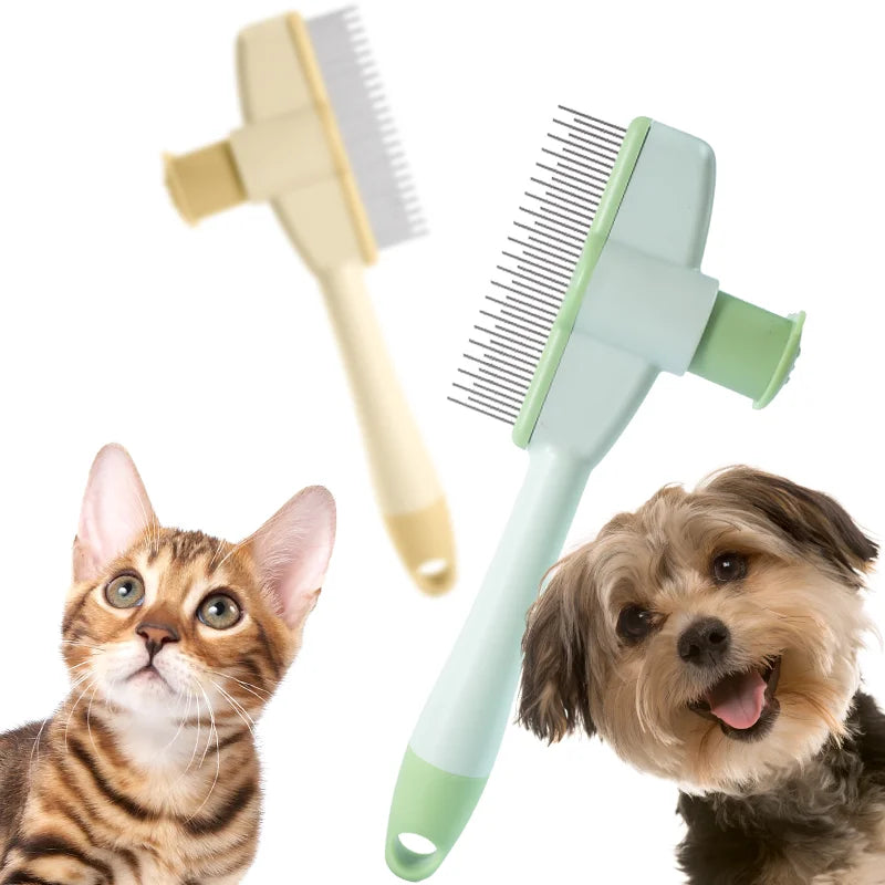Professional Cat Grooming Brush for Hair Removal & Knot Detangling
