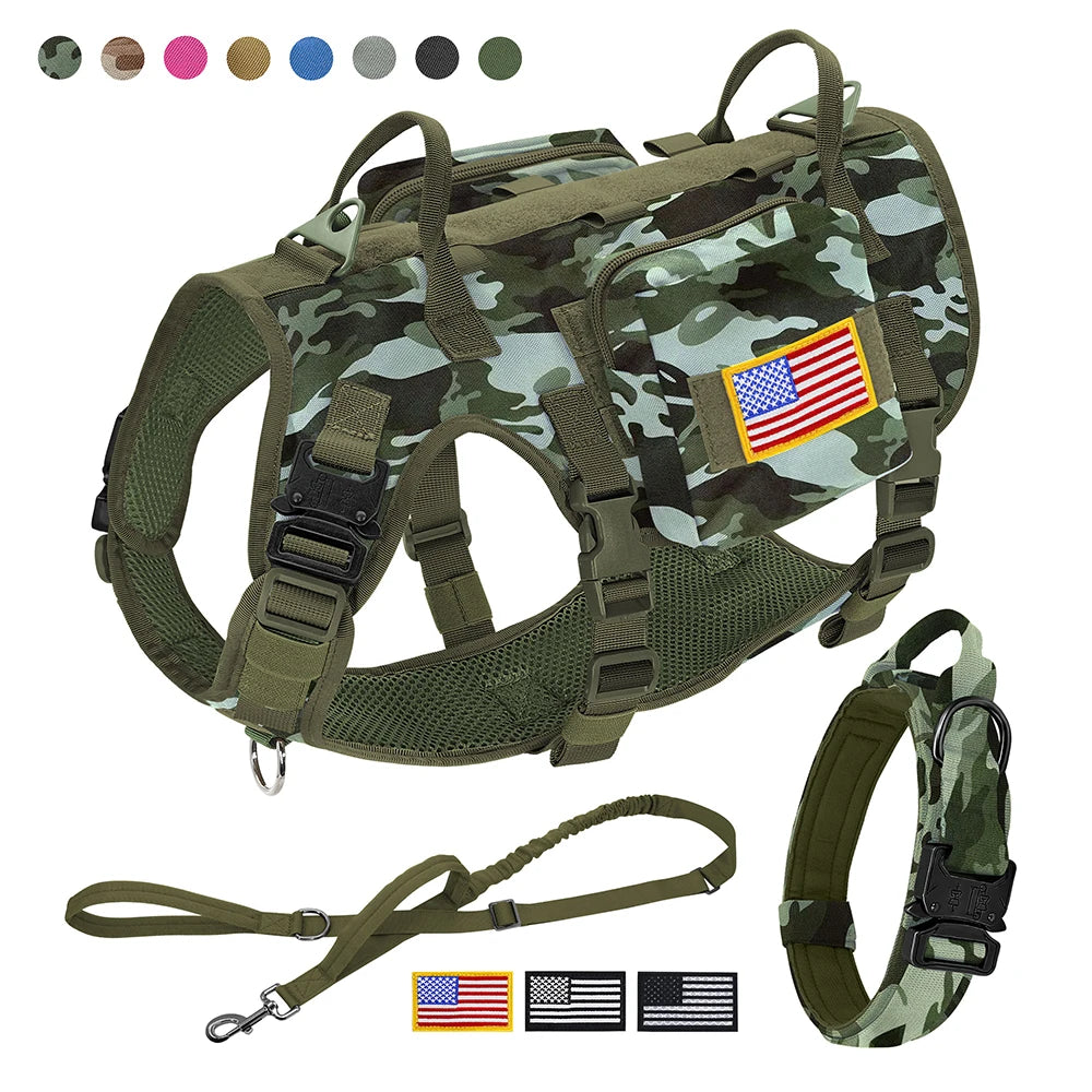 Unleash their inner guardian and conquer the wild together. A heavy-duty, 5-piece military-grade tactical setup built for ultimate control, unwavering trust, and the rugged modern lifestyle.