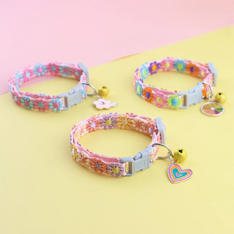 Colorful Dog & Cat Collar with Bell