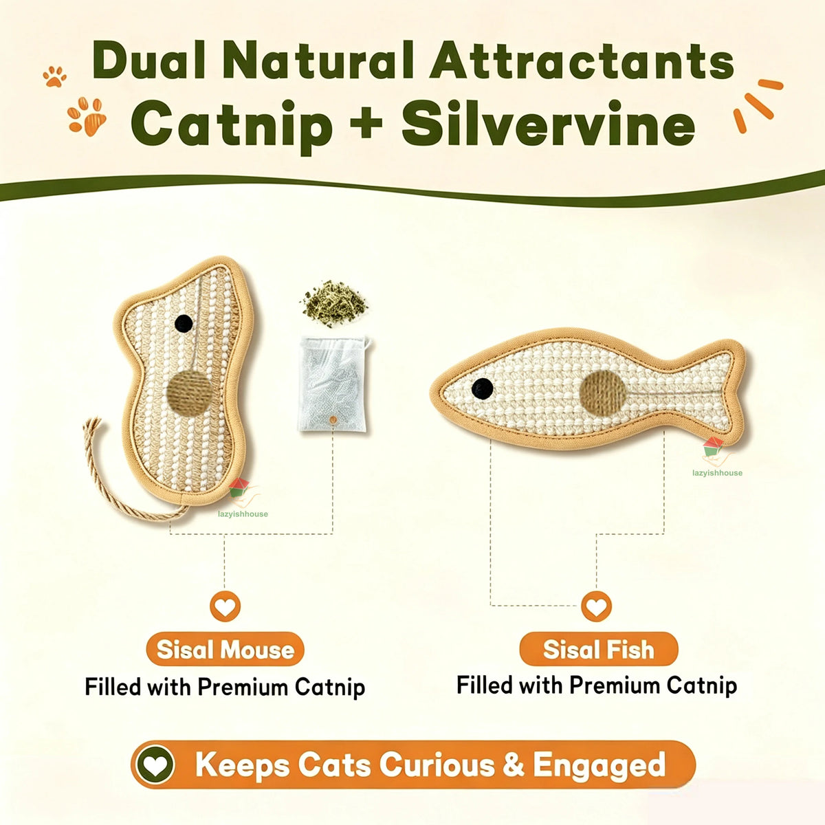 Skip the cheap plush toys that get ripped open in five minutes. Treat your cat to the ultimate natural sisal kicker